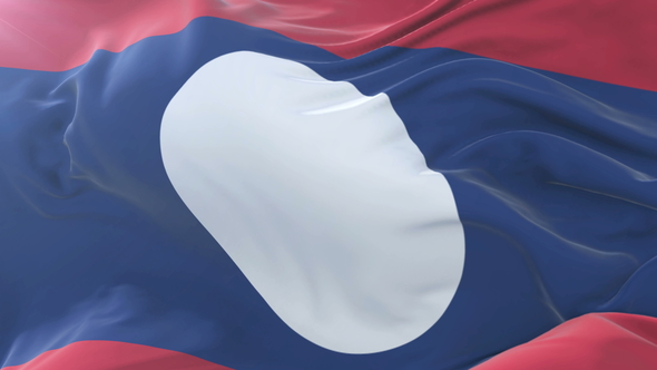 Laos Flag Waving