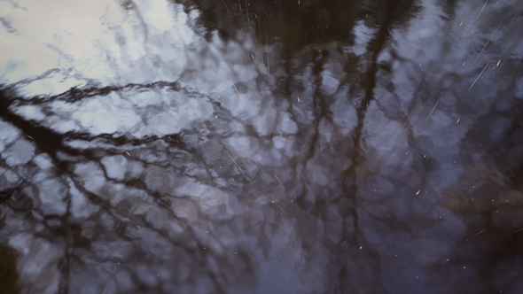 Lake With Rain