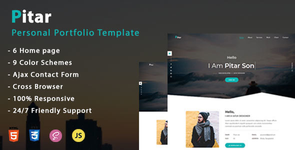 Pitar - Personal Portfolio Html5 Template + RTL