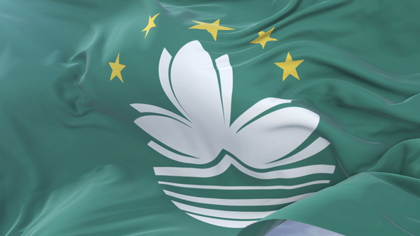 Flag of Macau Waving
