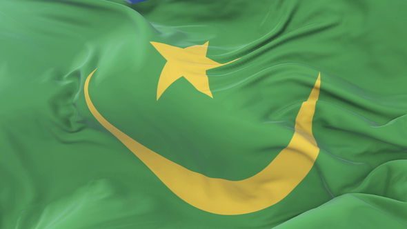Mauritania Flag Waving
