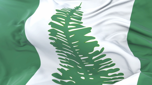 Flag of Norfolk Island Waving