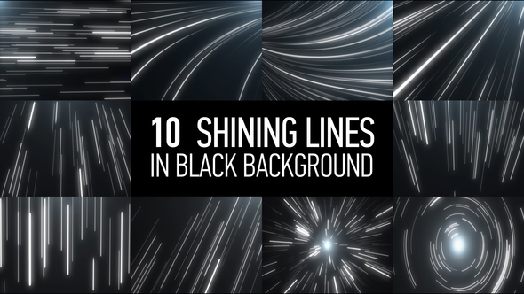 Shining Lines In Black 10 Backgrounds