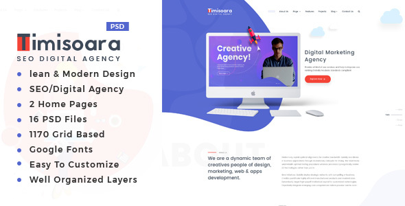 Timisoara SEO/Digital Agency PSD Template