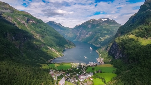 Geiranger Fjord, Beautiful Nature Norway.