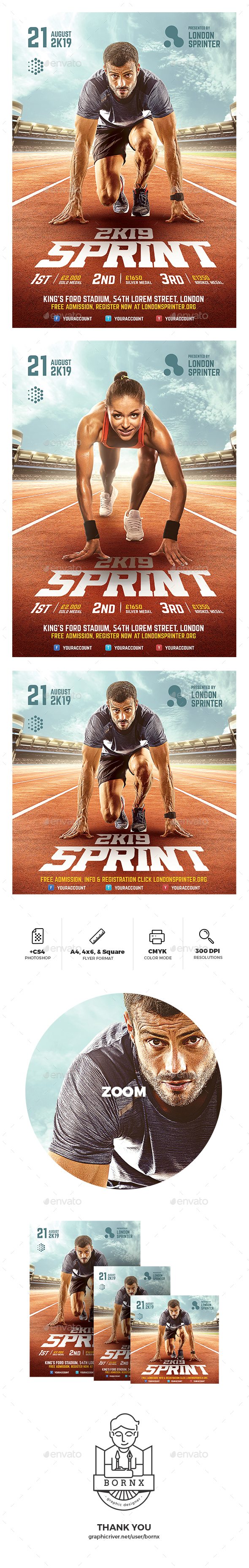 Sprint Run Flyer