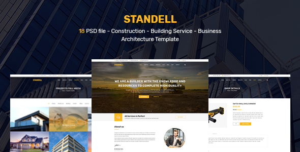 Standell | Multipurpose Construction PSD Template