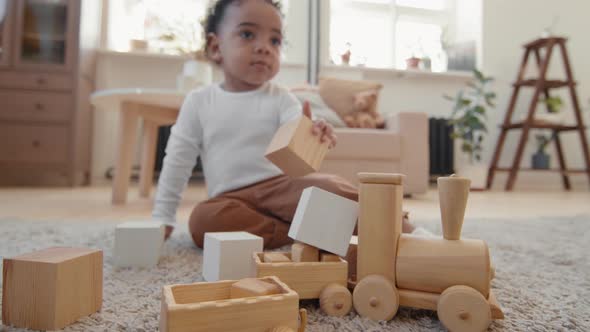 Sweet Toddler Boy Playing with Toys alt