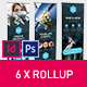 Rollup Stand Banner Display Triangle 6x Indesign and Photoshop Template - GraphicRiver Item for Sale