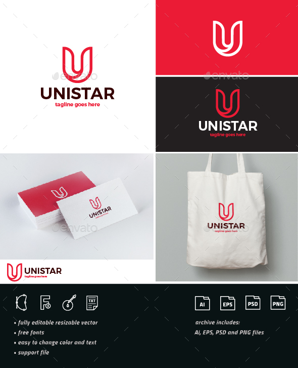 Unistar Logo • Letter U