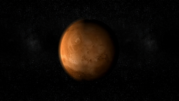 Mars Planet Rotating in the Outer Space alt