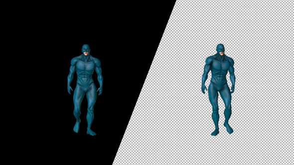 Super Hero With Blue Suit alt