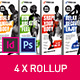 Fitness Rollup Stand Banner Display 4x Indesign and Photoshop Template - GraphicRiver Item for Sale