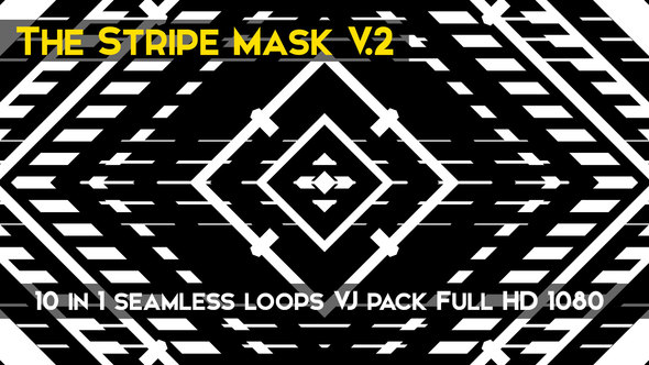 The Stripe Mask V.2 Vj Loops Pack