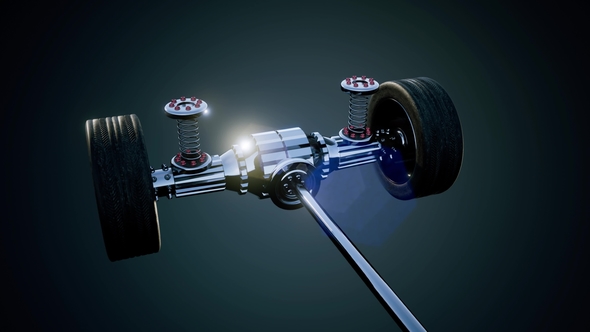 Car Chassis with Engine alt