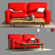 3d Pb Comfort Square Arm Upholstered Sofa model - 3DOcean Item for Sale