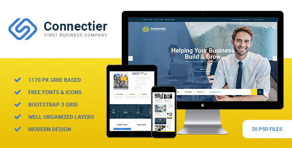 Connectier - Business PSD Template