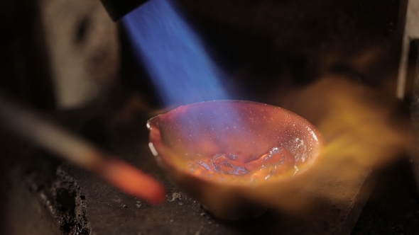 Melting of Silver By a Blowtorch