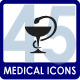 45 Medical icons - GraphicRiver Item for Sale