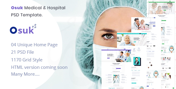 OSUK - Medical, Hospital, Doctor and Health care PSD Template