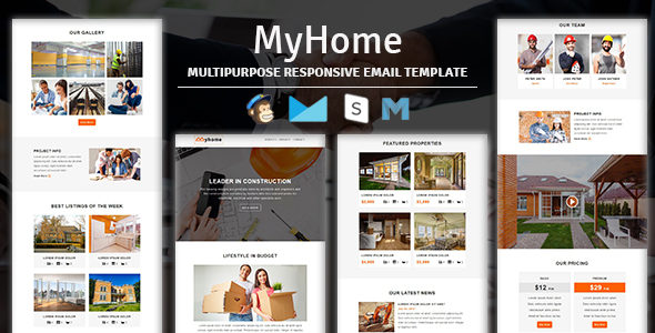 MyHome - Construction Responsive Email Template With Stampready Builder Access