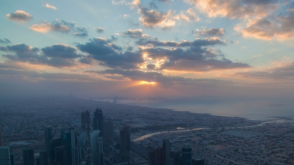 Dubai Sunset Skyline