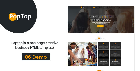 PopTop Web Agency HTML 5 Responsive Bootstrap-4 Template.