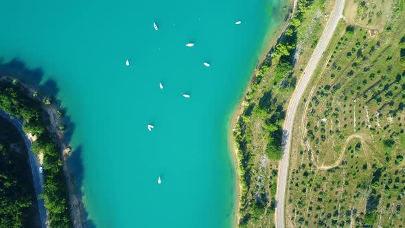 Lac de Sainte-Croix in the Verdon Regional Natural Park in the Var in France