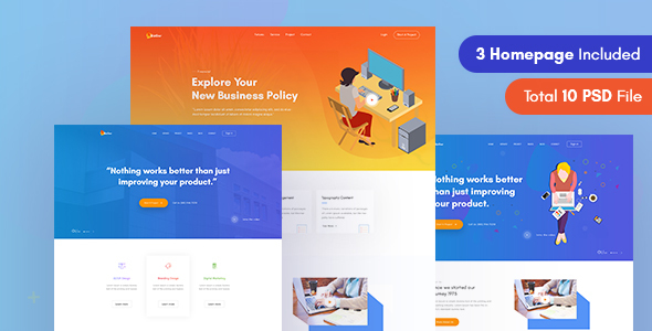 BizGor - Digital Agency PSD Template