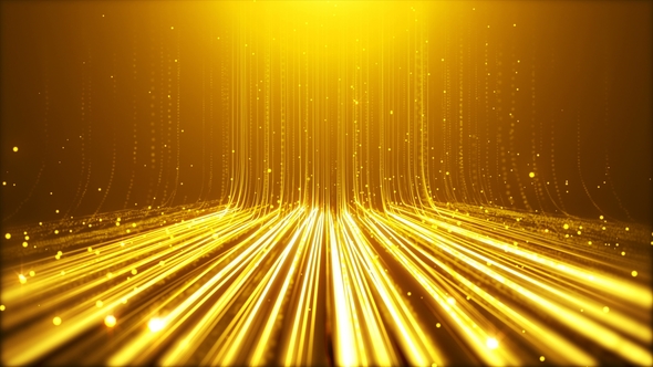 Gold Particals Flow Background