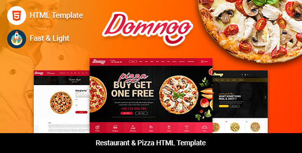 Domnoo – Restaurant & Pizza HTML Template