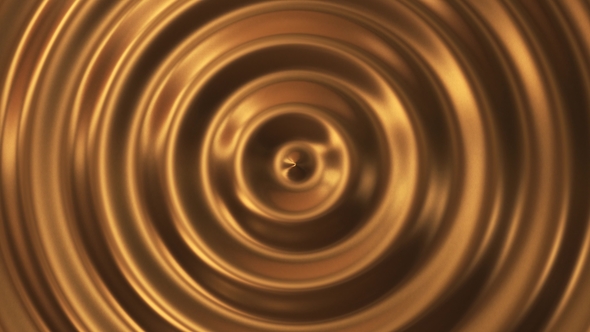 Abstract Loop Ripple Gold 3d Wave