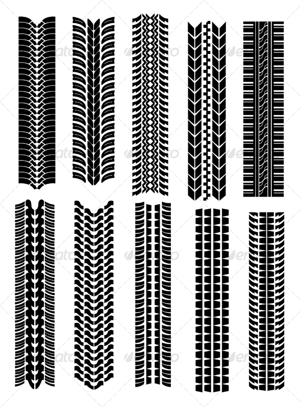Set of tire shapes