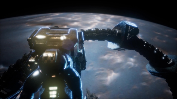 Surveyor Spacecraft Above Mars alt