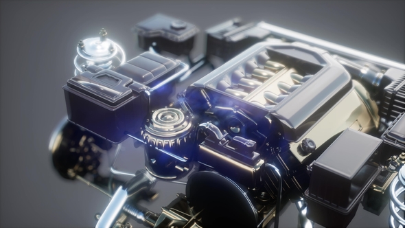 Detailed Car Engine and Other Parts alt