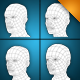 low poly human heads - 3DOcean Item for Sale