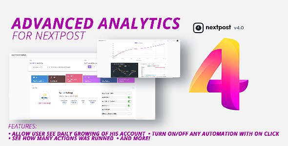 Nextpost Module: Advanced Analytics. Get daily Instagram reports and statistics