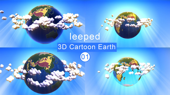 3D Cartoon Earth  01