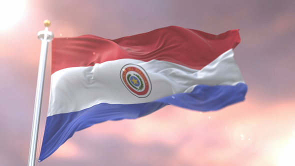 Flag of Paraguay at Sunset alt