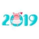 2019 Happy New Year Card Design - GraphicRiver Item for Sale