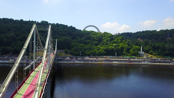 Beautiful View of the Bridge Over the River