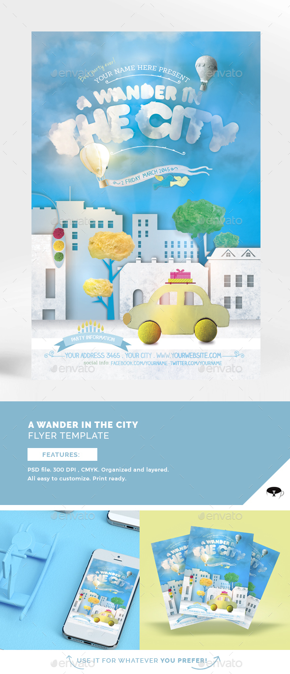 A Wander In The City Flyer Template