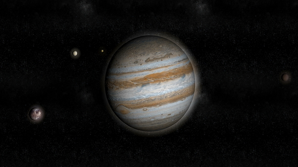 Jupiter Planet and Galilean Satellites