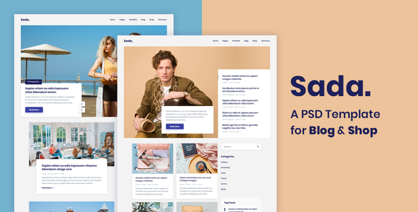 Sada - A PSD Template For Blog & Shop