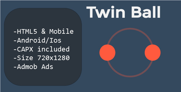 Twin Ball (HTML5 + Mobile Version) Construct 2