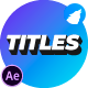 Minimalist Titles - VideoHive Item for Sale