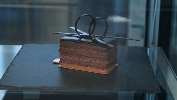 Single Chocolate Cake in Shop