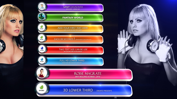 Up Down 3D Lower Third alt