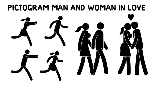 Pictogram Man And Woman In Love