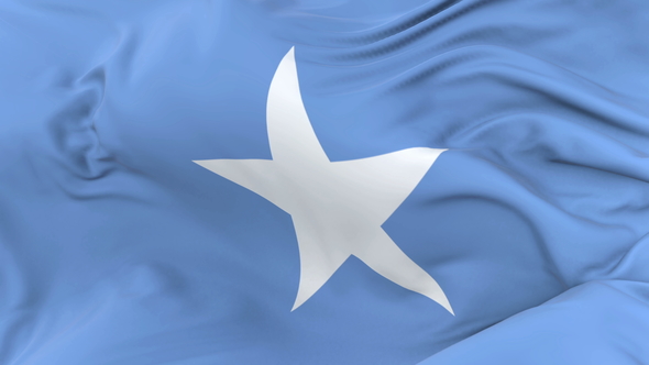 Flag of Somalia Waving